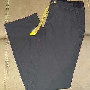 Medelita Men’s Summit Cargo Scrub Pants - Charcoal Grey / Neon L